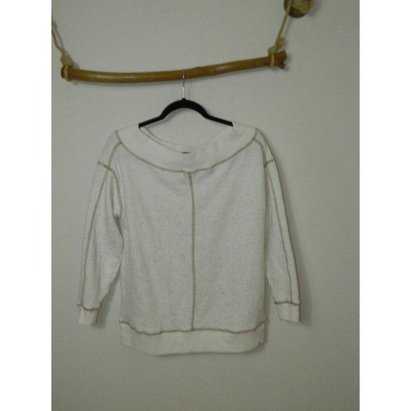 Pilcro and The Letterpress Anthropologie Sweatshirt Top Ivory Confetti X-Small - Picture 7 of 11